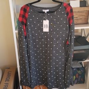 Plus sz Hazel Blues top